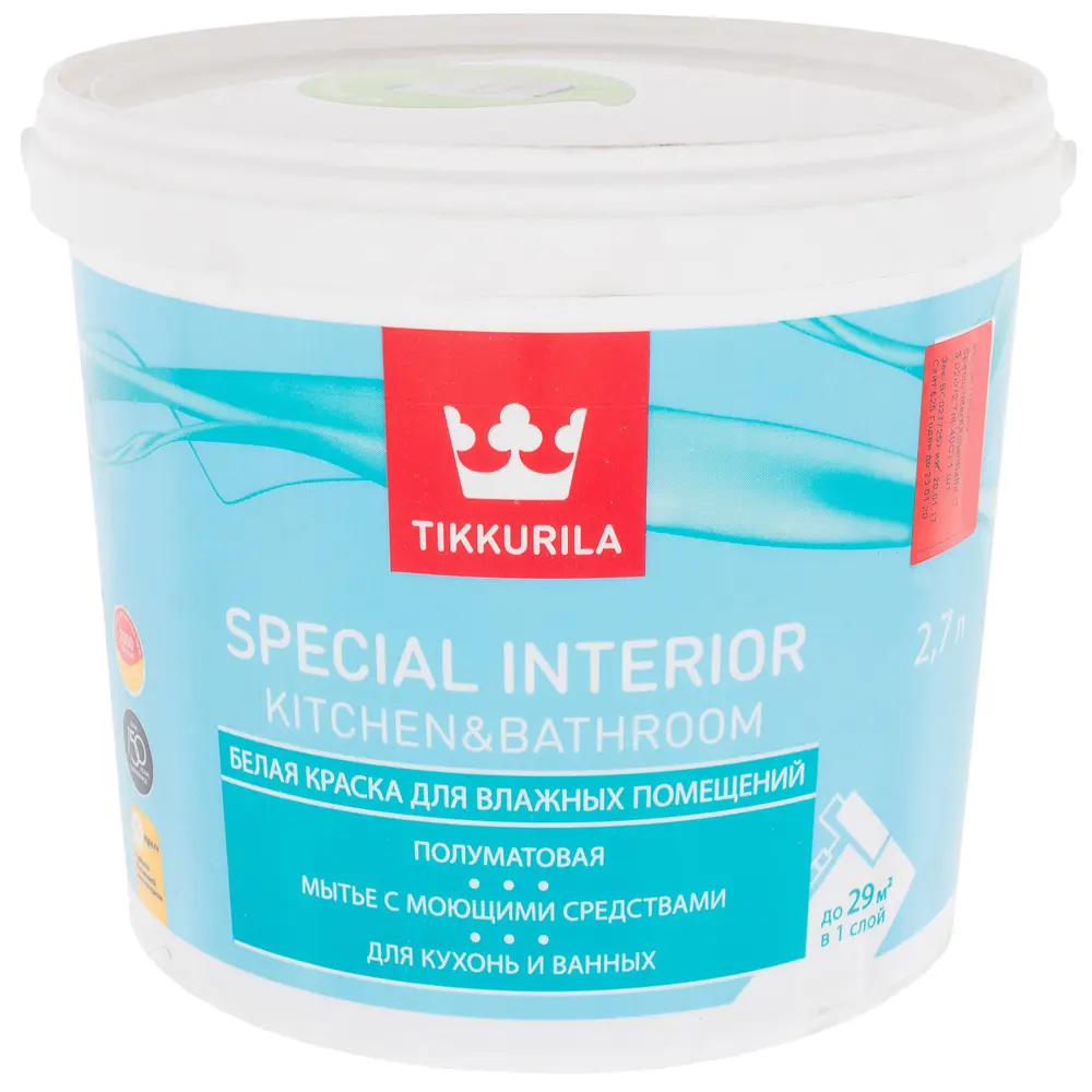 Краска Special Kitchen&Bathroom база C 2.7 л Tikkurila STLM-2112766