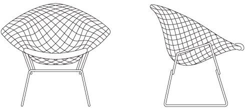 KNOLL Стальное кресло Bertoia sun-id-1504735 - Вид №3