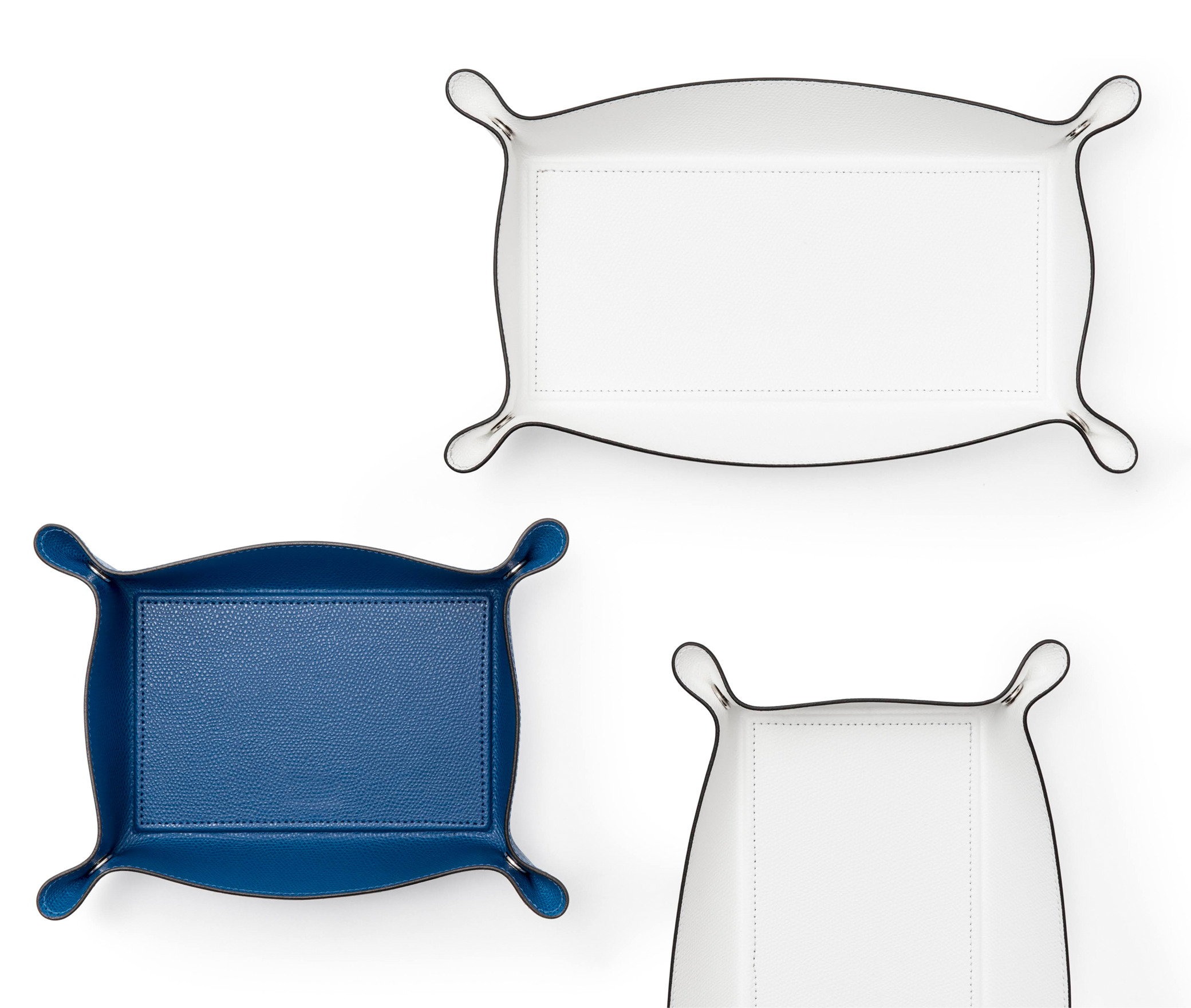 Прямоугольный поднос для мелочей - 10x22 см / тканая кожа_coffee Pinetti 00.1140.061.015 - Вид №2