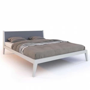 Кровать двуспальная 180х200 см серая с решеткой Fly BRAGIN DESIGN REPLACE 00-3862360 Серый