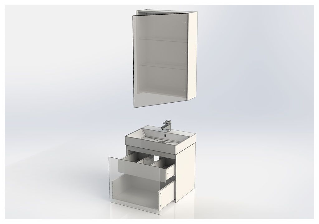 Мебель для ванной Aquanet Йорк 60 белый 00203642 - Вид №4