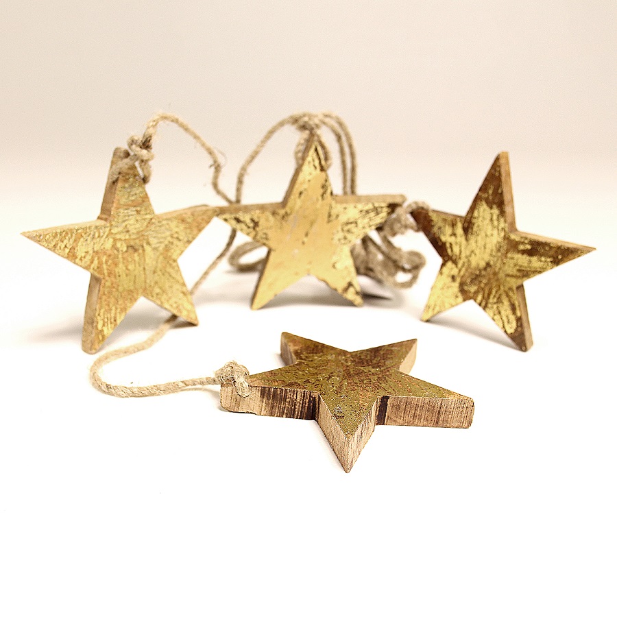 Гирлянда новогодняя подвесная "Звезды золотые" Golden stars, 65 см ENJOYME  253061 Золото  - Вид №3