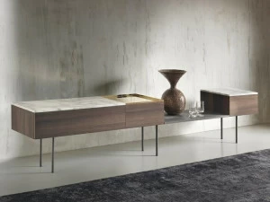 ACERBIS Низкая консоль из дерева и мрамора Moodboard