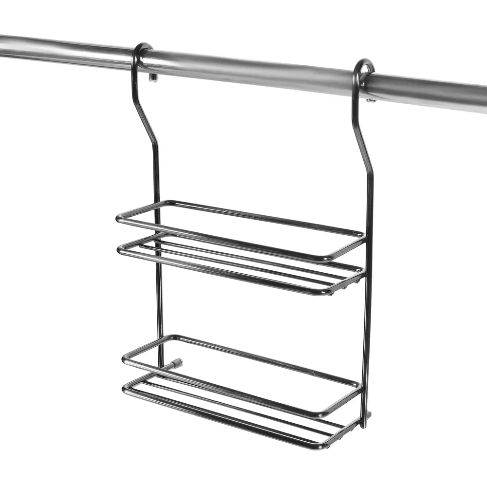 Полка для специй двухъярусная узкая Delinia 85х210х300 мм цвет бронза 15869876 STLM-2030336 