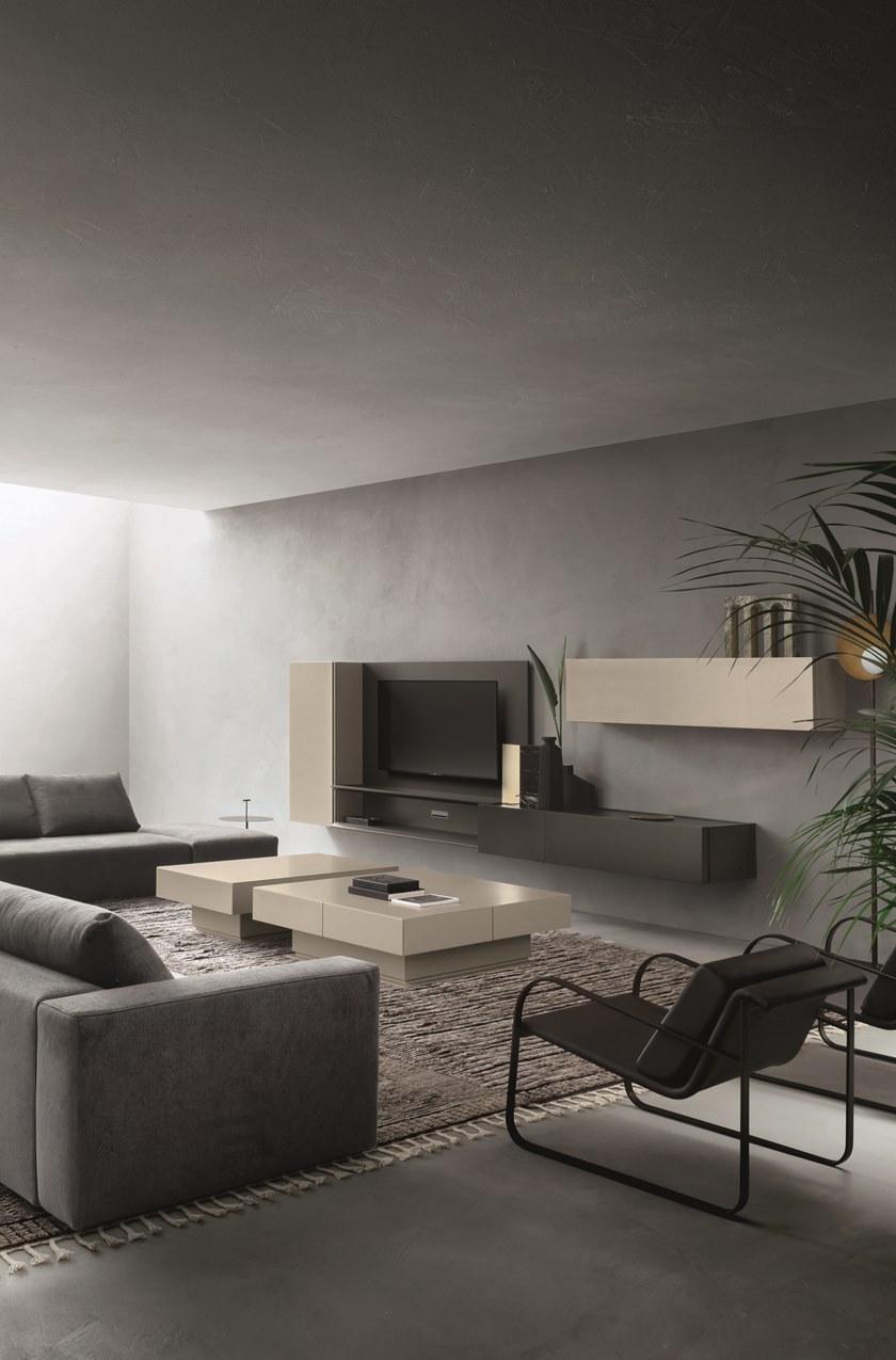 ZANETTE Модульная лакированная стенка для хранения с подставкой под телевизор Day moove sun-id-1352669 - Вид №1