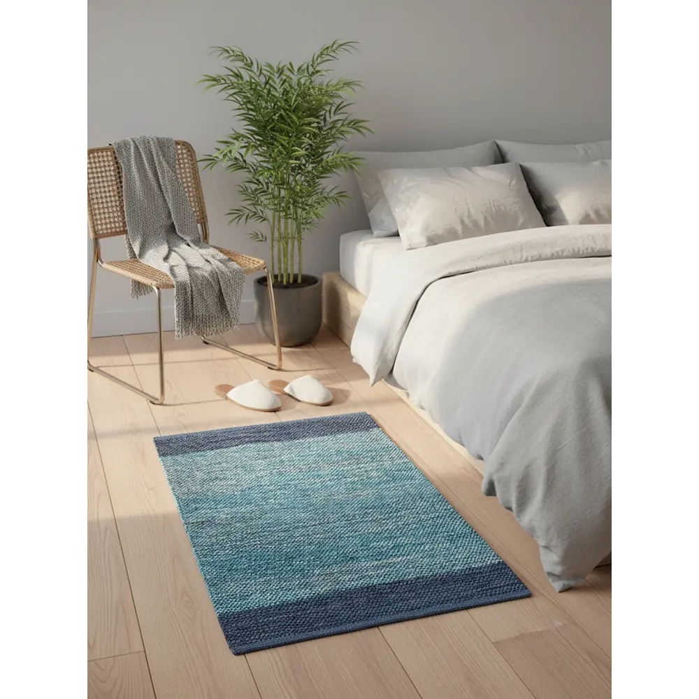 Коврик декоративный Ctim Вейв 60x90 см хлопок цвет синий STLM-2037290 - Вид №4