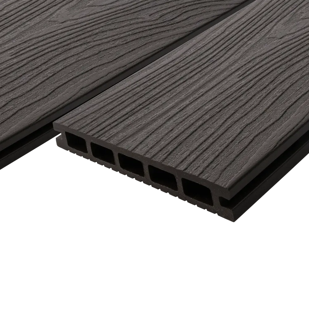 Террасная доска ДПК T-Decks цвет Венге 4000x150x20 мм двусторонний вельвет 0.45 м² STLM-2132737 - Вид №8