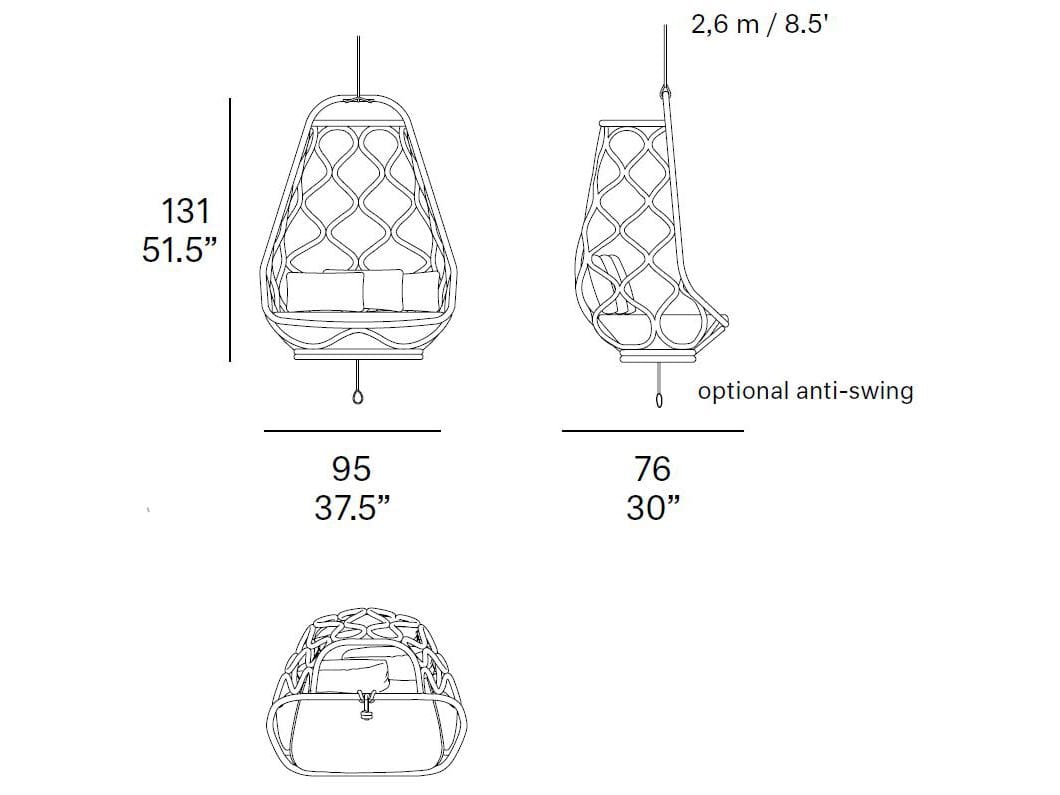 Кресло-качалка из ротанга EXPORMIM ARCH-00088392 - Вид №5