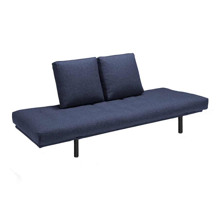 Кушетка Rollo с матрасом Rollo Classic Round и ящиком для белья синяя Innovation Living ROLLO528 - Вид №1