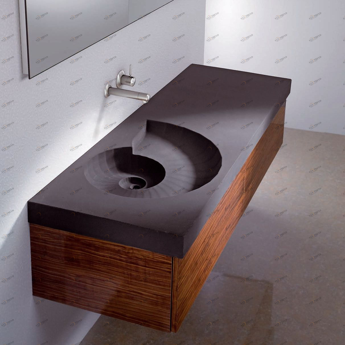 6746 Подвесная раковина настенная овальная Bagno Sasso  белая 