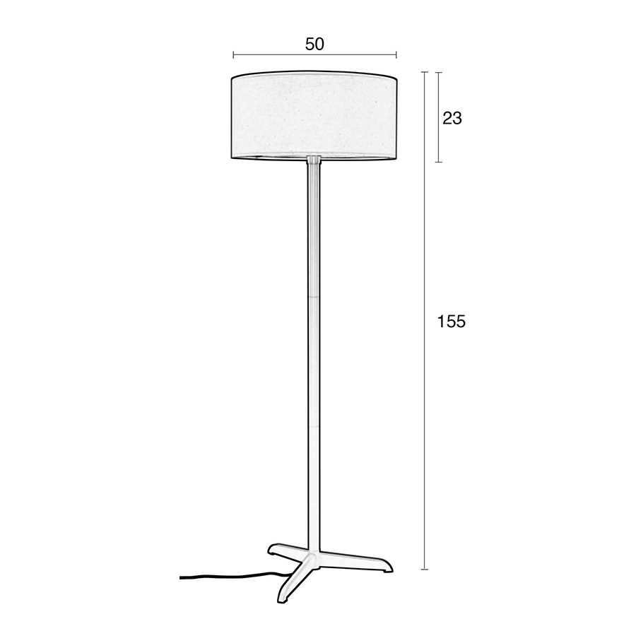 Лампа напольная Shelby, белая Zuiver 5100064 - Вид №7