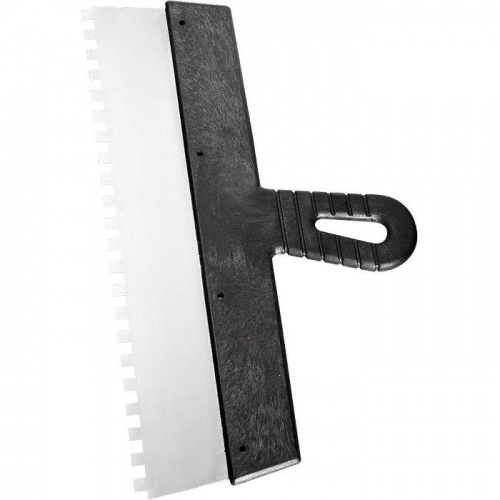 Шпатель зубчатый 350мм зуб 8х8мм с пластмассовой ручкой СИБРТЕХ 12287 - Вид №2