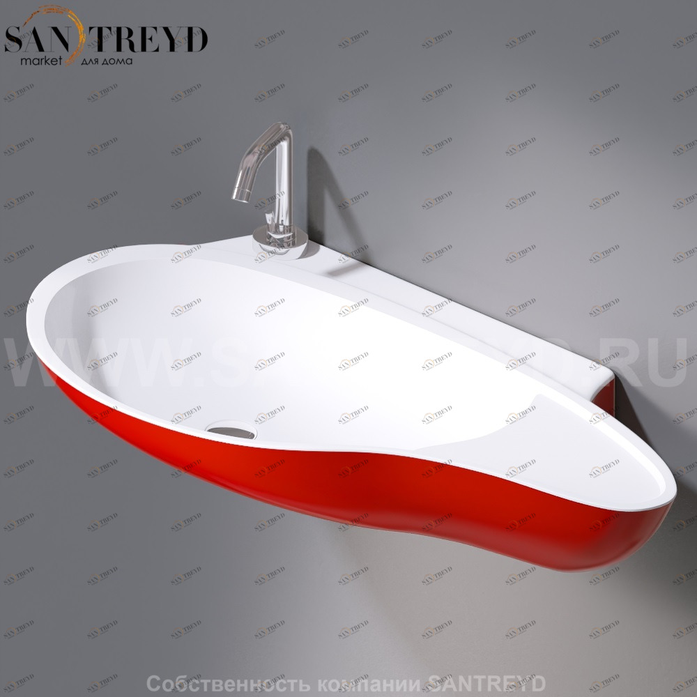 L500T0R1V4.225 Подвесная раковина настенная овальная A. e T. Italia SPOT белая AeT ITALIA ACCENT