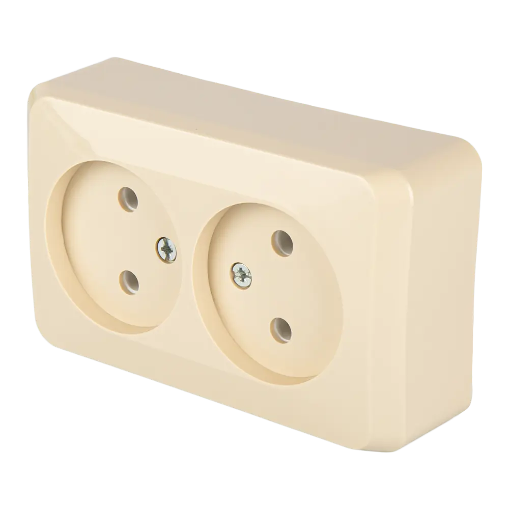 Двойная розетка SYSTEME ELECTRIC Этюд для открытого монтажа 11401977 STLM-0001238 - Вид №1