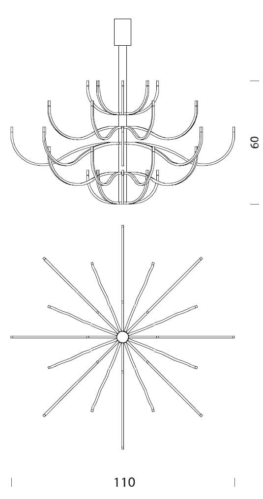 Алюминиевая светодиодная люстра NEMO DYNASTY ARCH-00068267