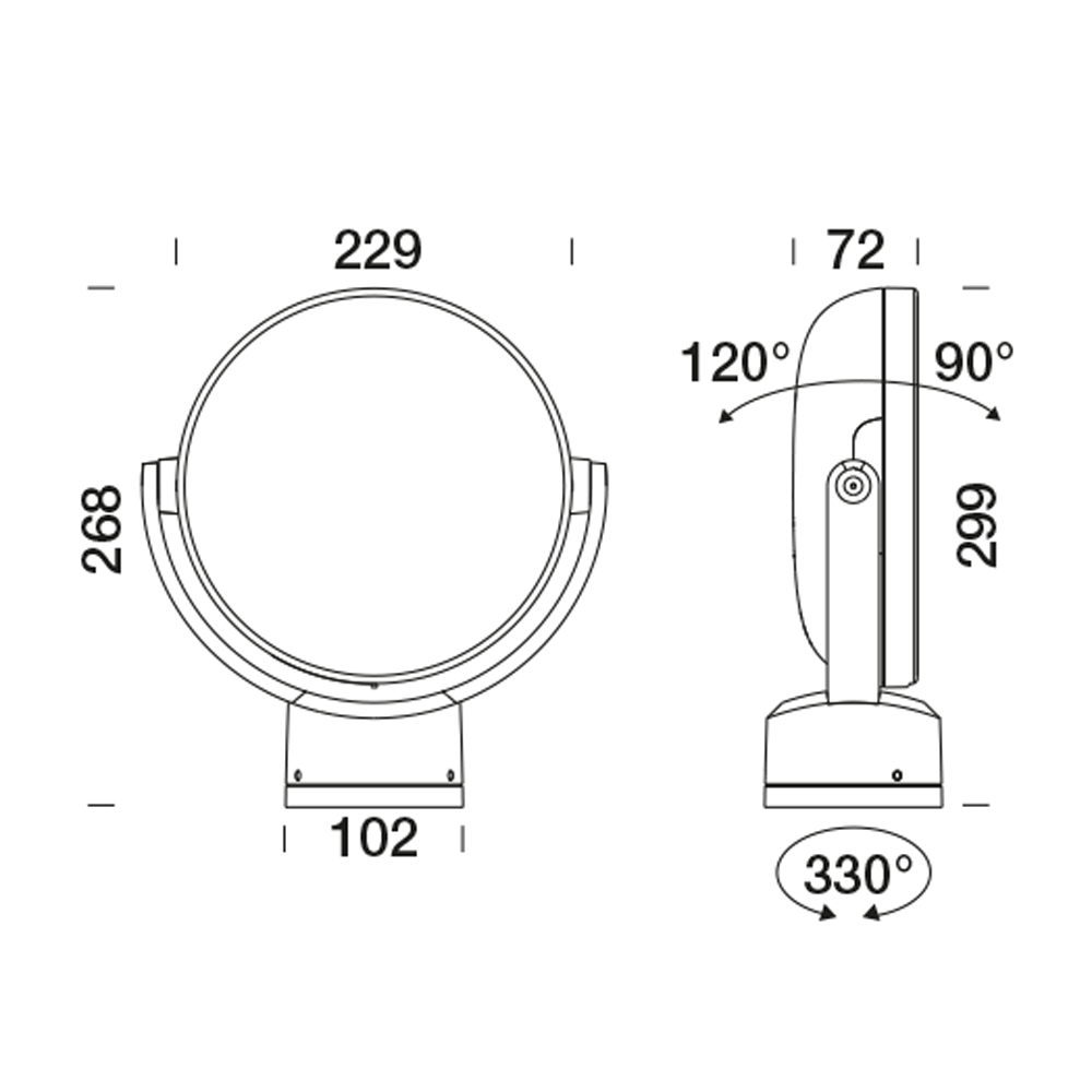 8840368 Проектор Platek SUN Medium Proiettore  SUN Medium Floodlight - 3 COB 4000K 60°  - Вид №8
