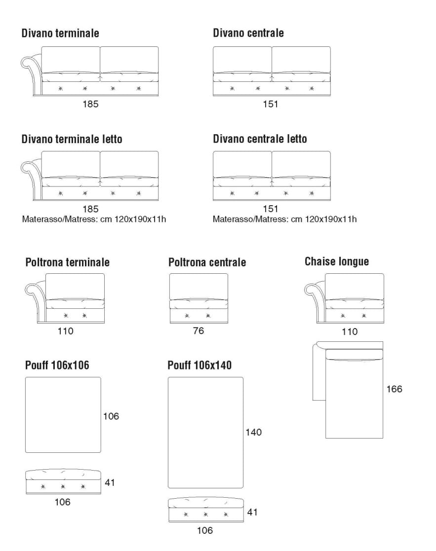 Бархатный диван с полуостровом Former In Italia Ramon Plus ARCH-00072692 - Вид №3
