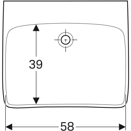 258567000 Раковина Geberit Renova Comfort, безбарьерная Geberit  - Вид №16