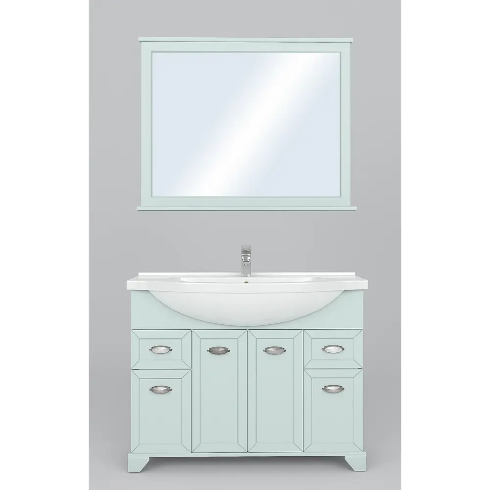 Тумба под раковину напольная Aquaton Шарм 100 см цвет зелёный STLM-2202480 - Вид №5