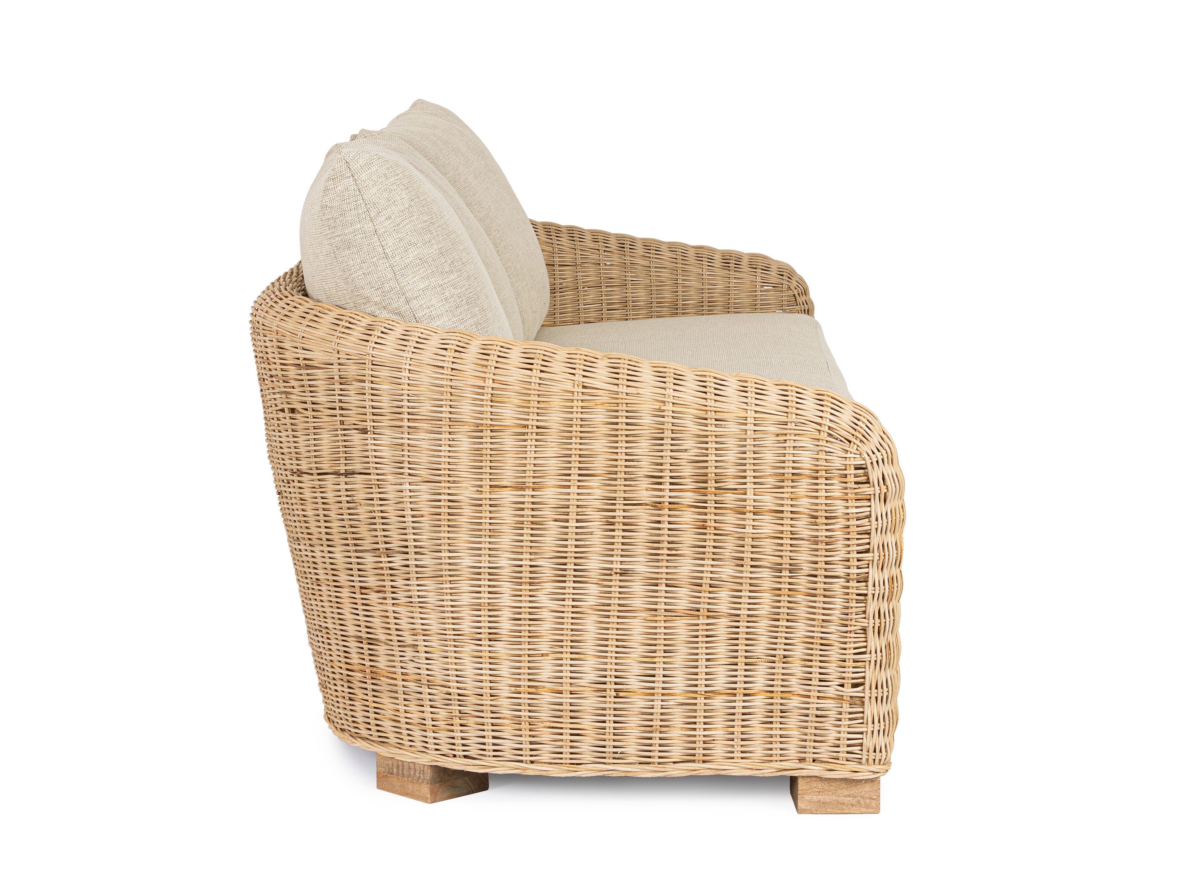 3-местный садовый диван из ротанга BIZZOTTO Кадис ARCH-00030497 - Вид №2