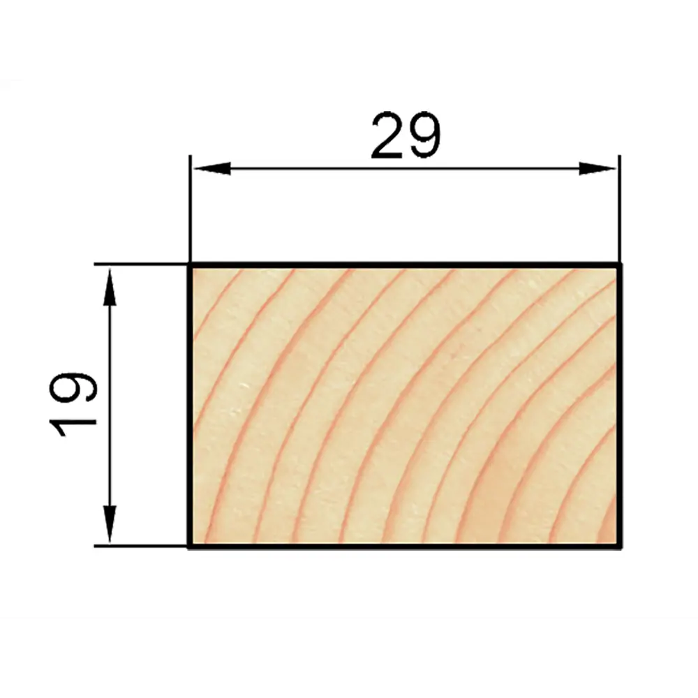 АРЕЛАН Брусок декоративный из сращенной сосны 19×29×1000 мм 84460750 STLM-0050280 - Вид №4