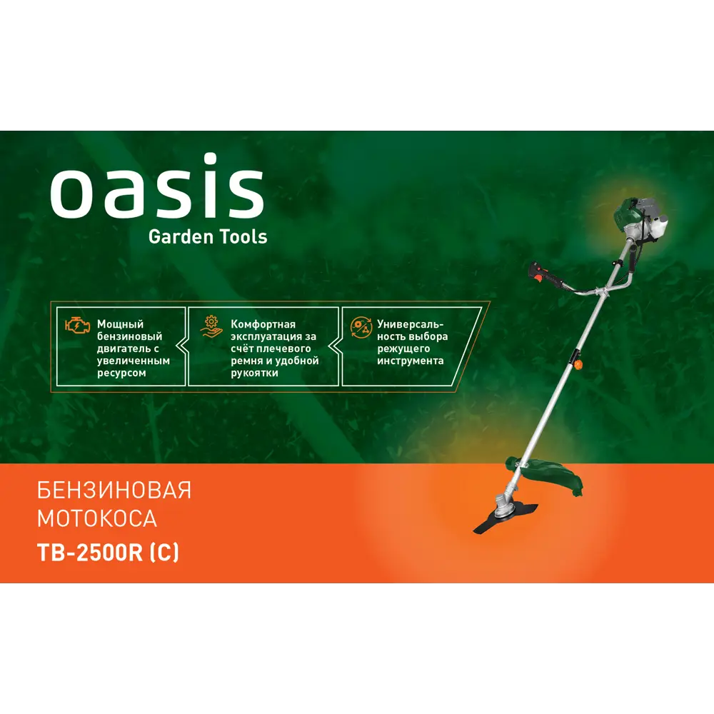 Мотокоса бензиновая Oasis TB-2500R C 3.3 л.с STLM-2179192 - Вид №4
