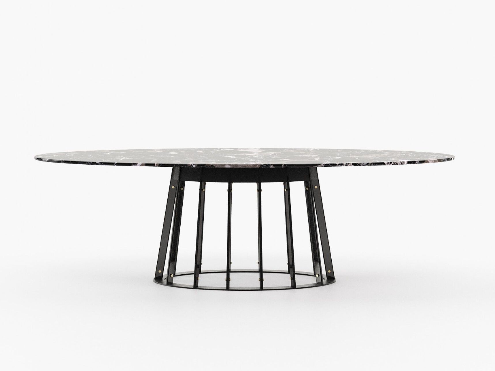 Овальный обеденный стол из черного мрамора Marquina Laskasas ANN ARCH-00034076 - Вид №2