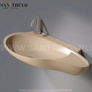 L500T0R1V4.110 Подвесная раковина настенная овальная A. e T. Italia SPOT бежевая