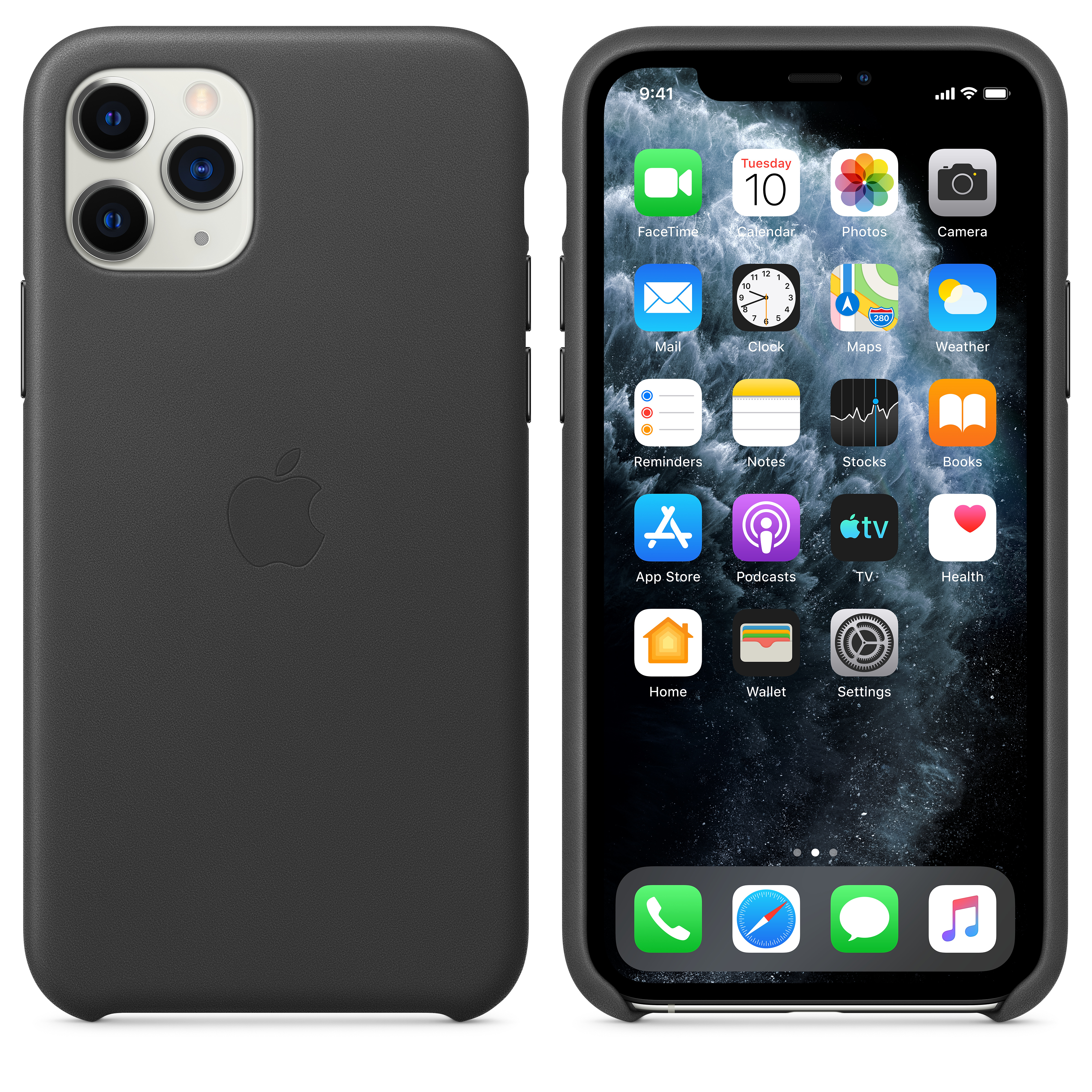 MWYE2ZM/A Iphone 11 pro leather case - black Apple Santreyd  - Вид №5