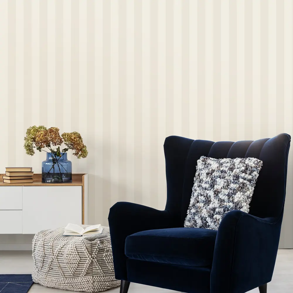 Обои флизелиновые Inspire Candice жёлтые 1.06 м Cream Candice Cream STLM-2055720 - Вид №3