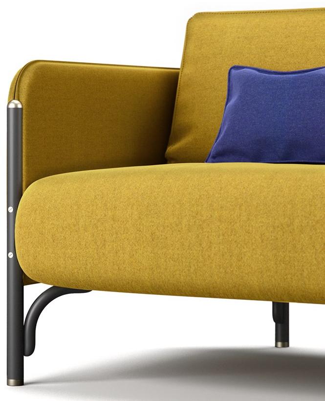 Wiener GTV Design 2-местный тканевый диван Jannis sun-id-1504788 - Вид №2