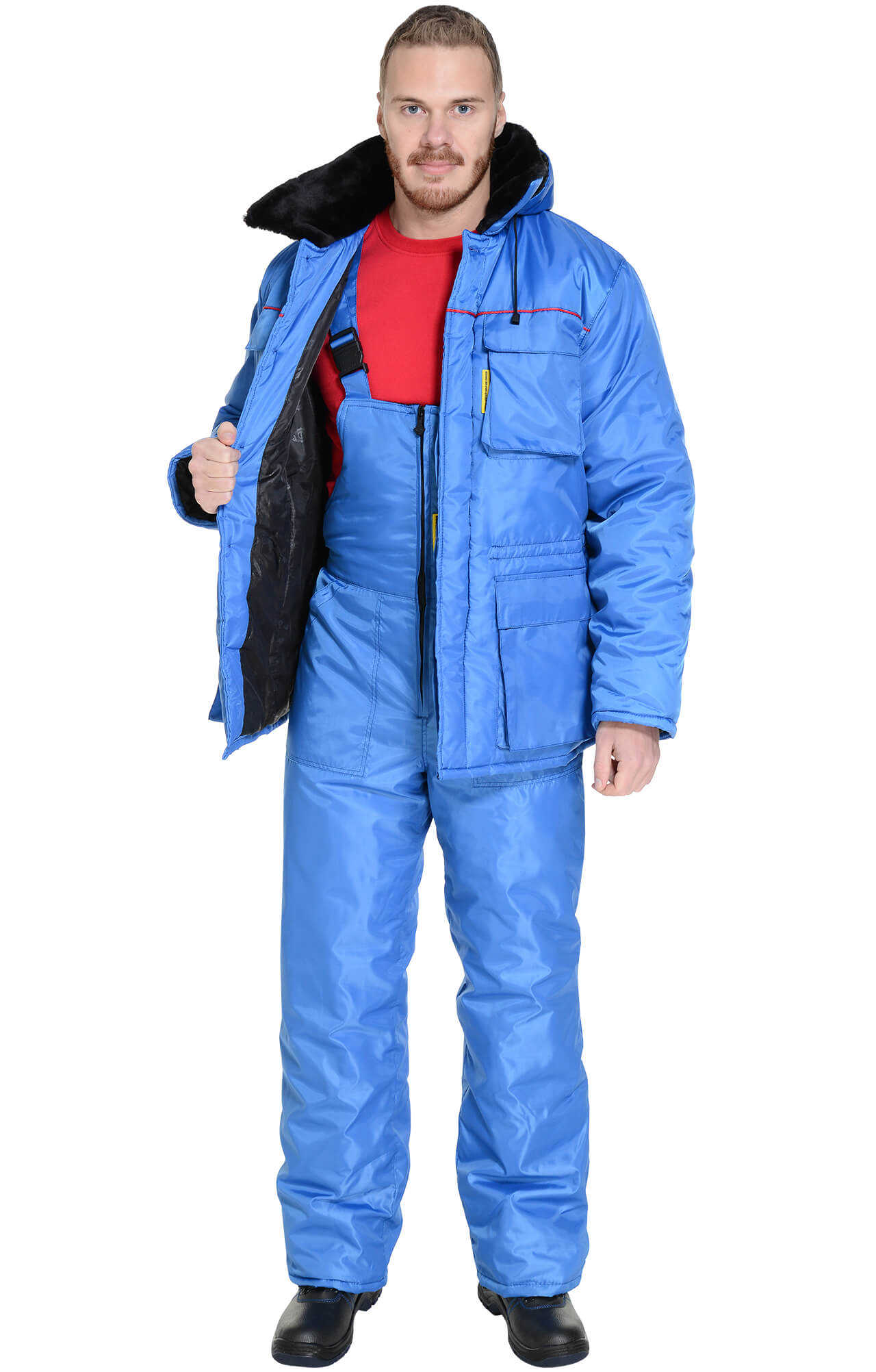 63745 Костюм "Эксперт-К" зимний ткань "Оксфорд" василек  Зимняя спецодежда  размер 52-54/182-188  - Вид №12