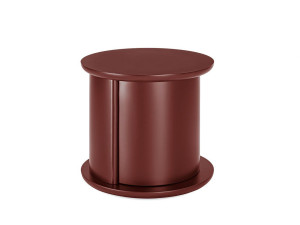 Деревянный круглый журнальный столик с отсеком для хранения