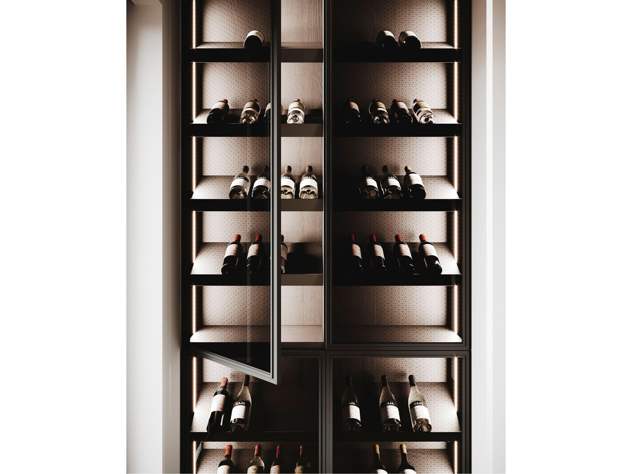 Вертикальный встраиваемый холодильник с подсветкой Guzzini & Fontana House of Tuba ARCH-00129849