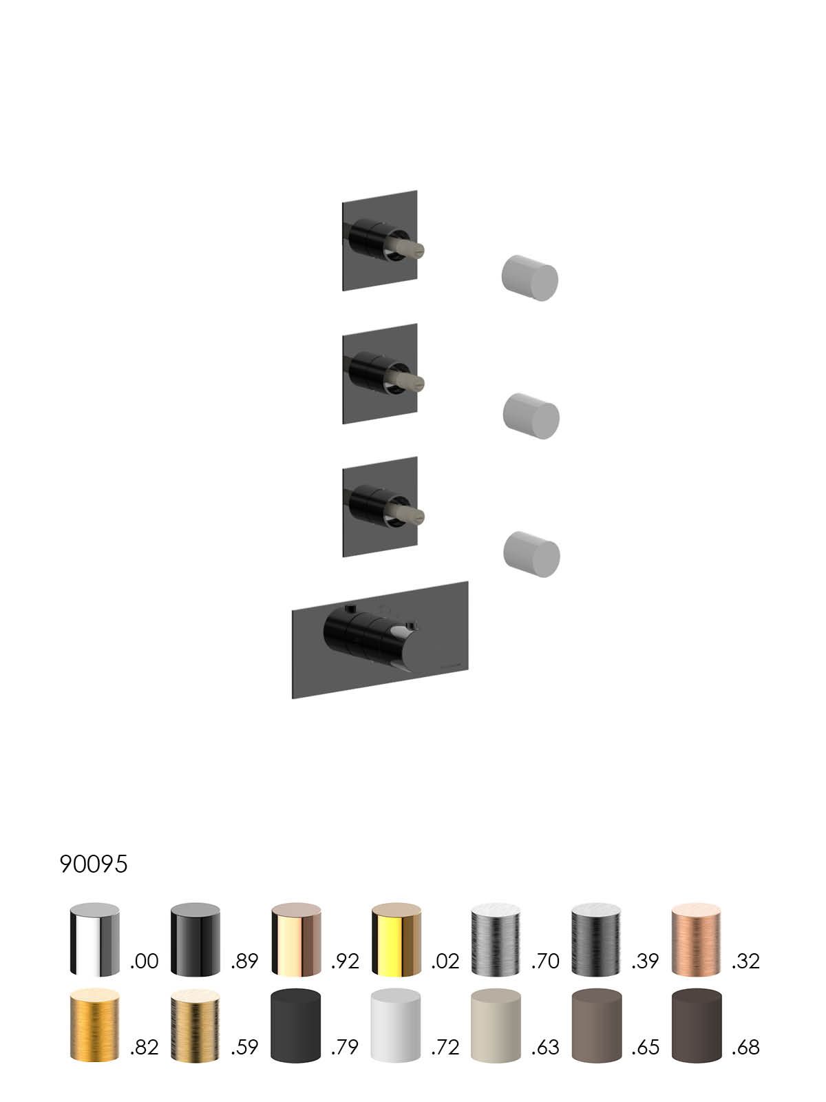 Термостатический смеситель для душа с 4 отверстиями Rubinetterie Frattini отдельная эстетика ARCH-00015119 - Вид №7