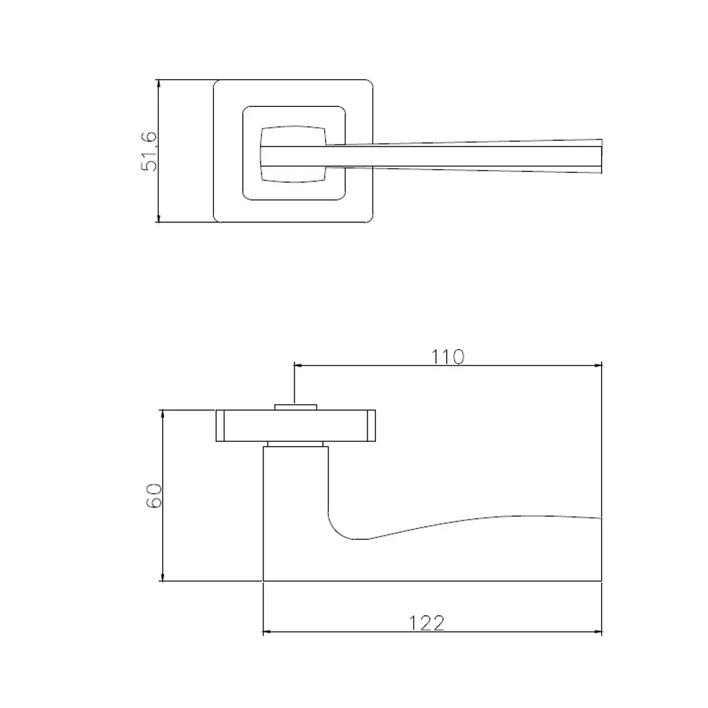 EDSON Дверные ручки EDS-142H-Q1 в стильном никелевом исполнении 85168731 STLM-0059352 - Вид №4