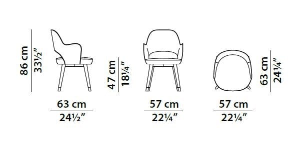 Мягкий стул из массива дерева с подлокотниками Baxter Colette ARCH-00101557 - Вид №5