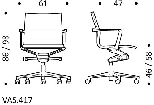 ICF Офисное кресло из ткани с 5 спицами на колесиках Valea sun-id-1487078 - Вид №2