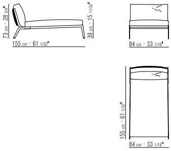 Flexform Дормез со съемным кожаным чехлом Happy sun-id-1427782 - Вид №6