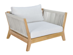 Тканевое садовое кресло с подлокотниками