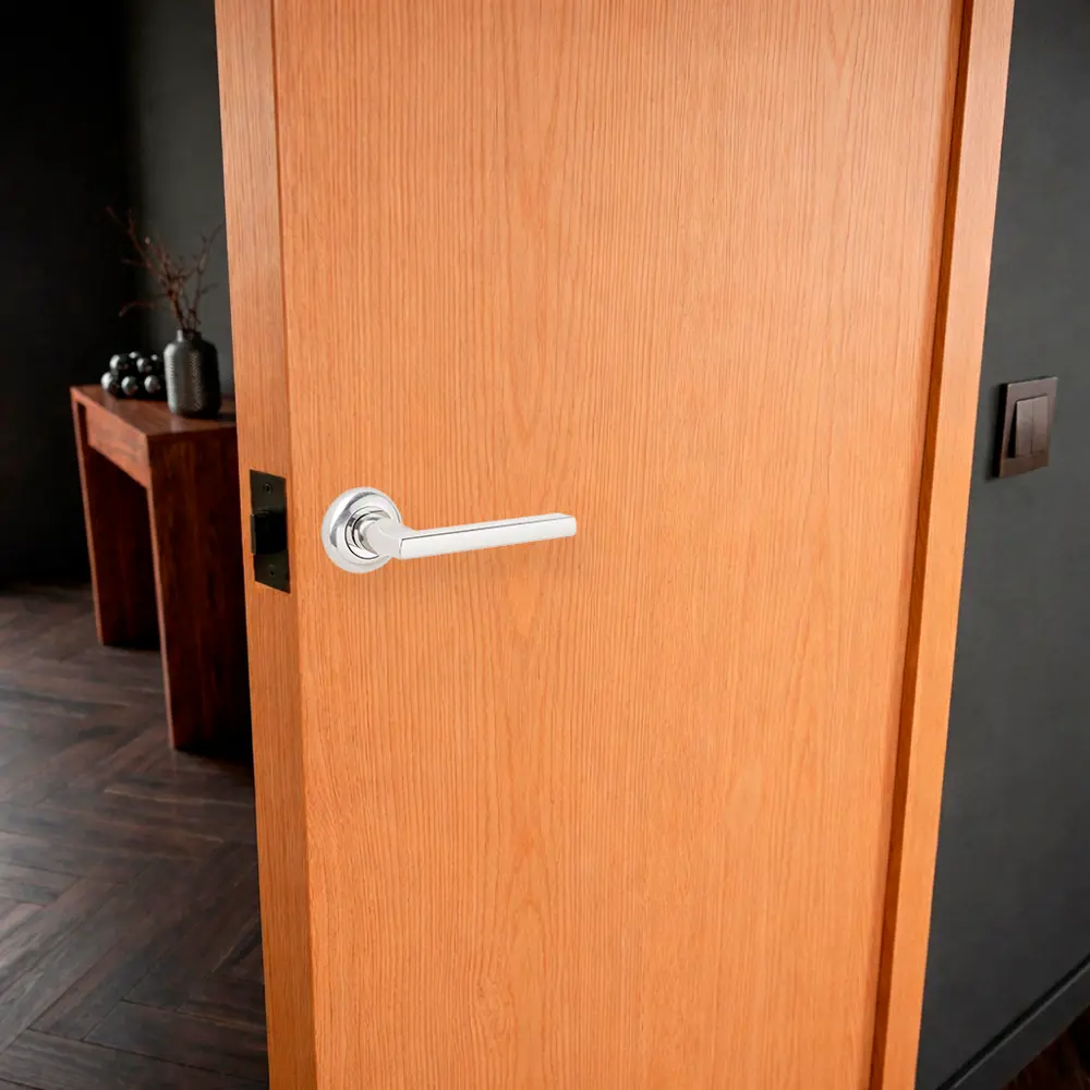 Дверная ручка на розетке Armex H-14050-P без запирания цвет никель STLM-2146949 - Вид №6