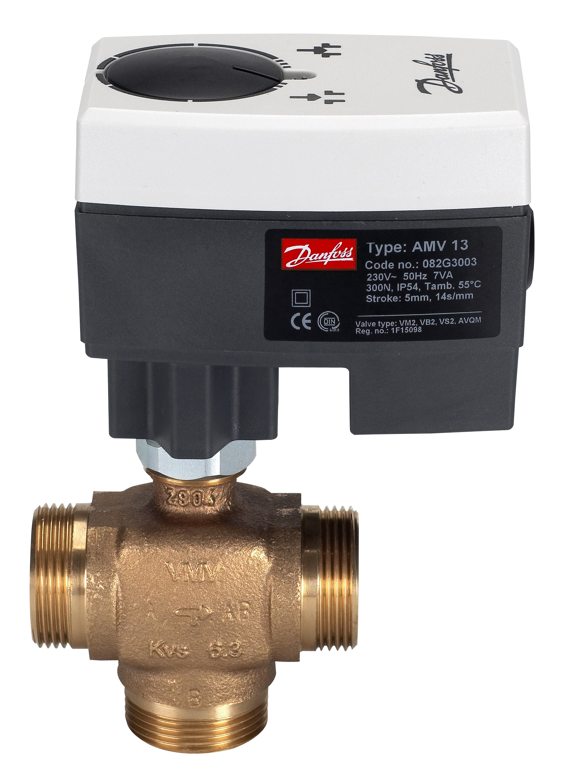 Danfoss Редукторные электроприводы с трехпозиционным управлением Электропривод импульсный AMV 86 230В 082G1461  - Вид №20