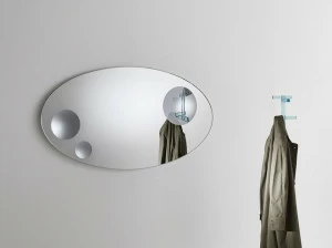Glas Italia Овальное настенное зеркало из хрусталя  Cel02