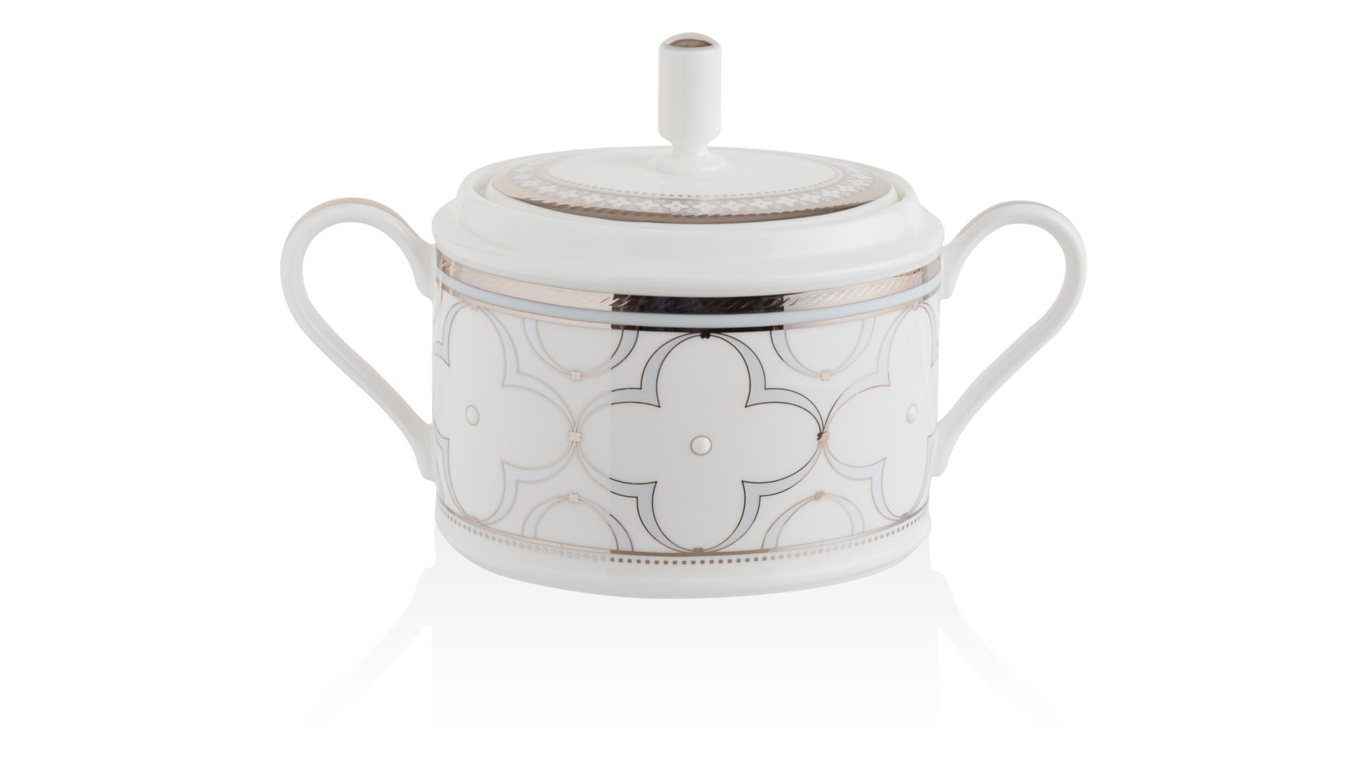 10649430 Noritake Сервиз чайный Noritake Трефолио, платиновый кант на 6 персон 20 предметов, фарфор Фарфор костяной  - Вид №2