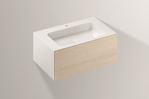 5155816000 Умывальник с тумбой, wp.folio1, белая, proshield, под дерево, матовый дуб Alape серия FO (Folio)