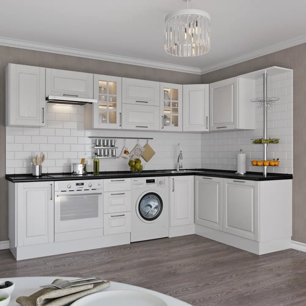 Дверь для шкафа Delinia «Леда белая» 33x92 см, МДФ, цвет белый STLM-2186669 - Вид №2