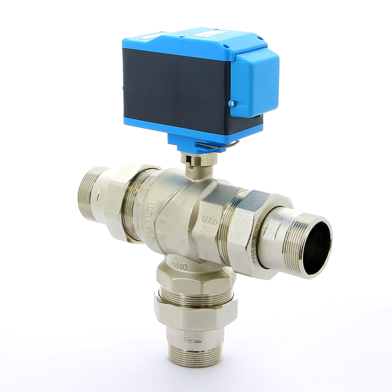 Кран шаровой с разъемными соединениями НН трехходовой MODULO PLUS с сервоприводом EMMETI 2" 01425714 - Вид №1