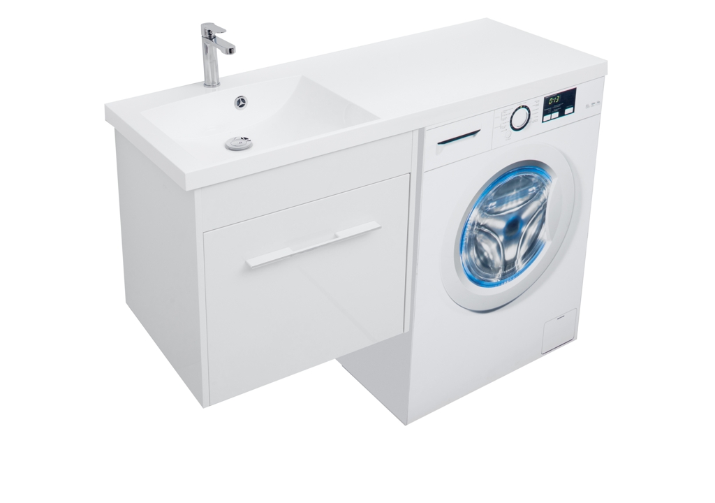 Тумба с раковиной Aquanet Августа 120 L белый 0023956500210026 - Вид №7