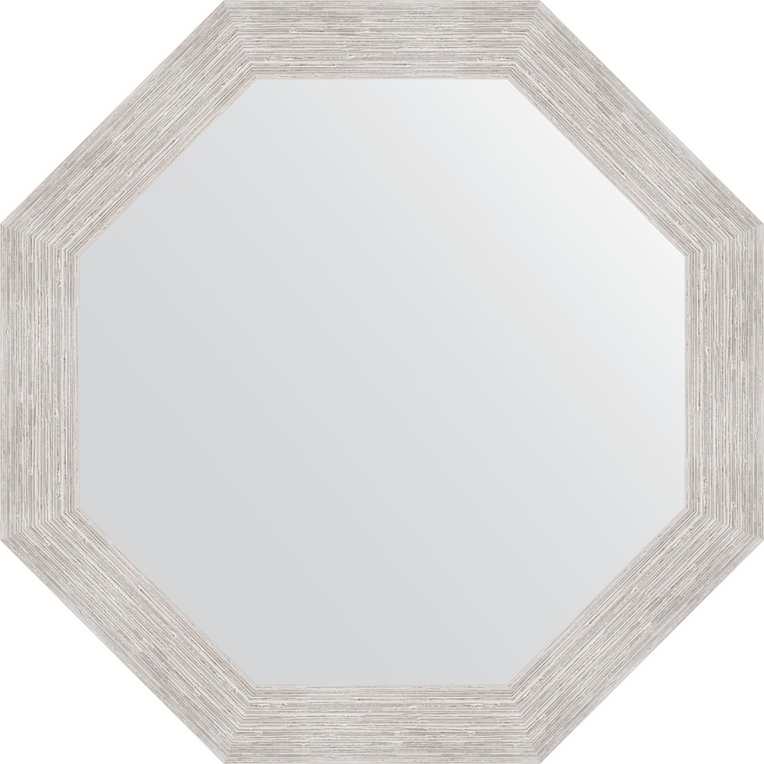 BY 3998 Зеркало в багетной раме - серебряный дождь 70 mm EVOFORM Octagon