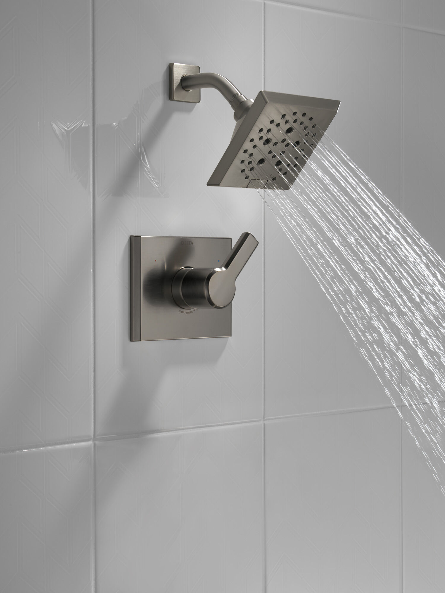 T14299-KS Накладка для душа Monitor® 14 серии H2Okinetic® Delta Faucet Pivotal Черный нержавеющий  - Вид №5